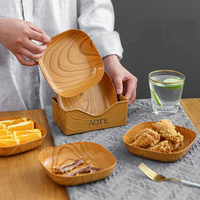 Assiette en plastique japonaise en os pour fruits et noix-Nouveau plateau à broche en bois écologique pour la maison, collations et rangement de bureau pour les desserts