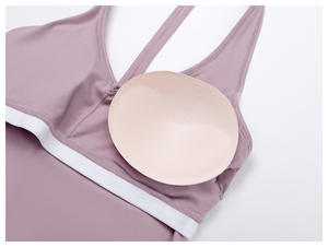 थोक कस्टम लोगो 2 टुकड़ों से भरा हुआ फल, महिलाओं के लिए फिटनेस के लिए चलने वाली फसल शीर्ष योग सेट - Product Image 5