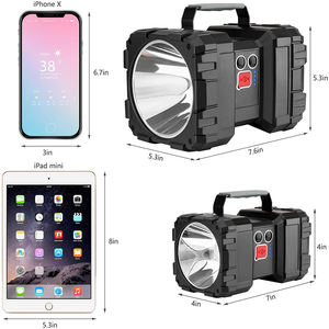 ไฟฉาย LED กำลังสูงแบบใช้มือถือไฟสปอตไลท์สำหรับตั้งแคมป์ตกปลา1000LM สปอตไลท์แบบชาร์จไฟได้ P70 - Product Image 5