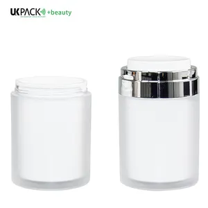 UKPACK UKC72 Large Airless Jar 100ml Airless Pump Cream Jar Refillable Acrylic Bottle For Face Mask Packaging