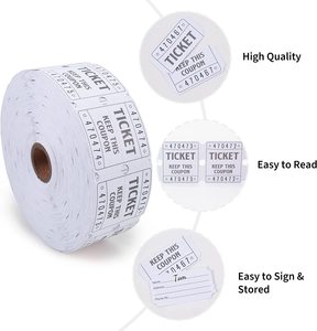 Vé Xổ Số vé CuộN đôi liên tiếp đánh số vé Xổ Số cho các sự kiện bên giải thưởng vẽ sơ khai đục lỗ - Product Image 5