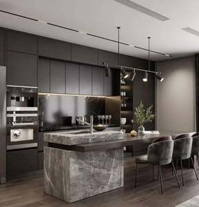 Conception de cuisine sur mesure de style luxueux pour toute la maison, armoires de cuisine pour villa - Product Image 1