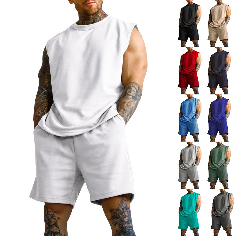 Men Polyester Jogger Sets Two Piece