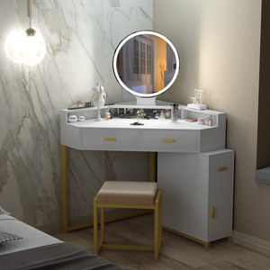 <span class=keywords><strong>Dropship</strong></span> hiện đại phong cách Châu Âu có thể gập lại ghế make up bàn tủ quần áo gương tường sang trọng trang điểm bàn cho phòng - Product Image 5