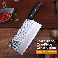 Couteau à découper professionnel chinois 90Cr18Mov, lame de 8 pouces à surface martelée, manche en bois, pour préparation culinaire