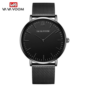 Montre élégante pour homme, simple, bracelet en acier argenté, cadran minimaliste, montre-bracelet pour affaires - Product Image 2