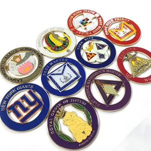 Emblèmes de voiture maçonniques en forme AG plaqué or émaillé dur doux franc-maçonnerie prix de gros d'usine personnalisé - Product Image 1