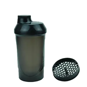 Personalized 20oz Wide Mouth Water Bottle Portable Gym Protein Drinkware Reusable Shaker Bottle with Mixing Net