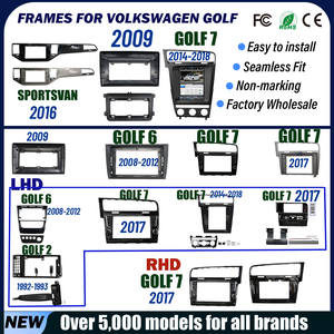 Cadre Android pour autoradio Volkswagen <span class=keywords><strong>Polo</strong></span> Golf, cadre d'écran de voiture, cadre de navigation GPS, cadre de tableau de bord, cadre d'autoradio - Product Image 2