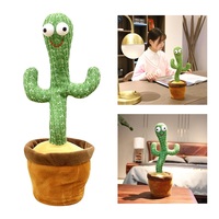 Poupée dansante en peluche cactus balançoire électronique avec enregistrement vocal Design de barre unique