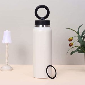 316 Stainless Steel Insulated Water Bottle Pop-Up Lid Portable Thermal Bottle <b>Large</b> Capacity Food Grade Travel Mug - Product Image 2