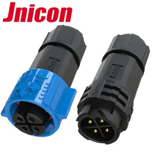 m25 push lock 4pin 4 pole power male female ip67 waterproof connector