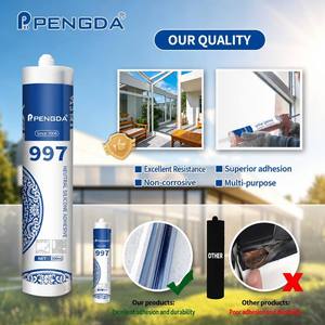 กาวซิลิโคนกันน้ำสำหรับกระจกฉนวนกันความร้อน 997 สีขาว ทนรังสียูวี แห้งเร็ว ไม่หย่อนตัว ขนาด 300 มล. แบบตลับ กาวซิลิโคนชนิดกลาง - Product Image 6