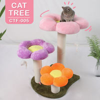 Arbre à chat à fleurs personnalisé grande tour à chat avec cadre hamac et griffoirs grand arbre à chat avec perchoirs pour jouer