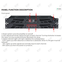 Amplificateur métallique de classe D 1U en rack pour équipement audio, modèles BG2.6, BG2.8, BG4.6, pour distributeurs et locations