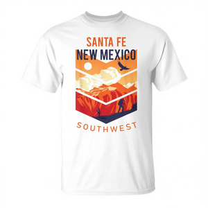 T-shirt Santa Fe New Mexico Southwest dal design vintage, vestibilità unisex - Product Image 2