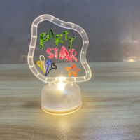 Светодиодная доска для сообщений DIY с разноцветной подсветкой, 5 форм, ручная работа, на батарейках, для декора дома на Рождество и Пасху, оптом