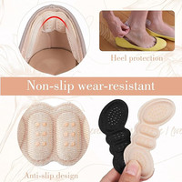 Coussinets de talon en mousse autocollants légers de 7 mm d'épaisseur, 1 paire pour chaussures à talons hauts pour femmes, anti-frottement, soulagement de la douleur au pied