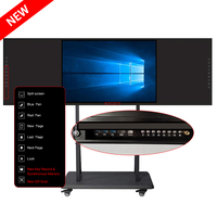 Tableau blanc interactif LED 4K de 146 pouces, écran multi-touch 20 points, luminosité >400 cd/m², garantie 1 an