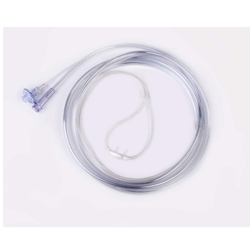 Hospital single use CO2 Sampling Adult Nasal Cannula luerlock with filer CO2 sampling cannula