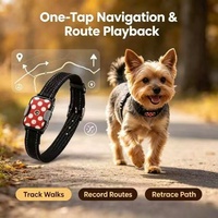 Traceur GPS intelligent pour animaux de compagnie : positionnement précis, clôture électronique, lecture des trajets, appel vocal, autonomie longue durée (5-7 jours), étanche IP