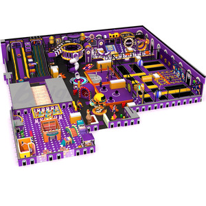 Parco Giochi al Coperto Personalizzato per Bambini, con Scivoli, Trampolini, Giostra e Altre Attività Divertenti - Product Image 1