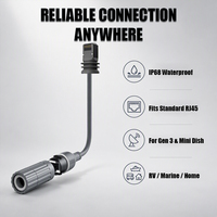 Cable de Extensión Ethernet RJ45 Starlink Gen3, IP68 Impermeable, Blindado, Adaptador de Cobre Puro para Computadora, RV, Marino, Exterior, 1200Mbps