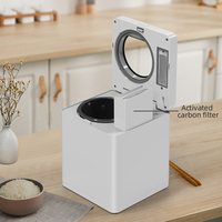 Broyeur de déchets alimentaires ménagers, recycleur intelligent de déchets de cuisine, sans odeur, processeur de déchets alimentaires multi-modes avec fenêtre visible