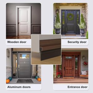 Joint d'étanchéité pour <span class=keywords><strong>porte</strong></span>, bouchon <span class=keywords><strong>de</strong></span> <span class=keywords><strong>porte</strong></span> coupable, balayage <span class=keywords><strong>de</strong></span> <span class=keywords><strong>porte</strong></span> en <span class=keywords><strong>aluminium</strong></span> adhésif/à visser pour portes extérieures et intérieures - Product Image 3