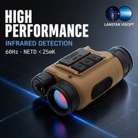 Caméra thermique compacte 4-en-1 de 340g, imagerie fluide 60Hz, écran HD 1080P, fixation casque, lunette manuelle, équipement optique à commutation rapide