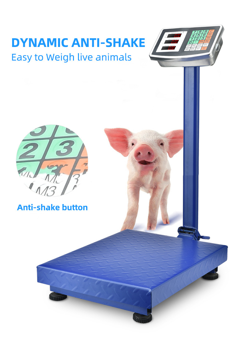 TCS 100kg electronic platform scales professional for floor weighing industrial 150kg digital platform scale
