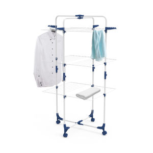 Bon marché, porte-<span class=keywords><strong>linge</strong></span> pliable à 3 niveaux en métal pour salle de bain avec roues, design moderne peu encombrant - Product Image 6