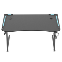 Table de jeu professionnelle BEISIJIE TZ-1 noire avec cadre en Z, 4+3 lumières RGB, surface en fibre de carbone en panneau de particules P2 de 15 mm et porte-gobelets