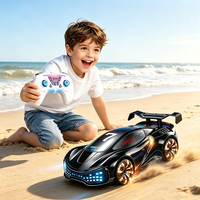 WGNRC JY-3024B Coche de Acrobacias RC a Escala 1/16 con Pulverizador, Juguetes de Coche RC con Luces LED y Música, Coche de Acrobacias RC de Simulación con Derrapes