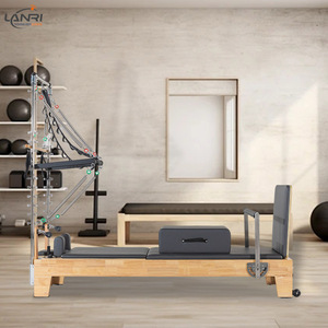 Matériel de <span class=keywords><strong>Pilates</strong></span> commercial : Reformer en bois de chêne avec tour réglable et portable pour <span class=keywords><strong>studio</strong></span> de <span class=keywords><strong>yoga</strong></span> - Product Image 1