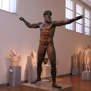 Escultura de bronce zeus de tamaño real, figura famosa griega, diseño chino, artista profesional personalizado - Product Image 1