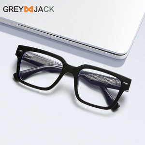 Monture de lunettes optiques gris Jack TR90, monture complète surdimensionnée, protection anti-lumière bleue, unisexe K027OP - Product Image 1