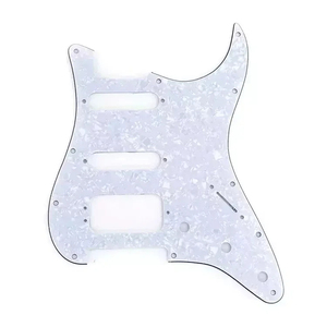 Tùy chỉnh 4ply ngọc trai màu xanh HSS ST guitar điện <span class=keywords><strong>Pickguard</strong></span> với Humbucker Pickup lỗ cho ST Guitar phần - Product Image 5