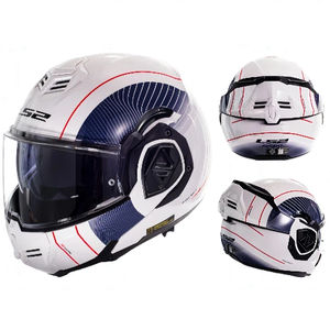 Casco de Motocicleta Premium para Hombre <span class=keywords><strong>LS2</strong></span> FF906 Integral de Doble Visor con Diseño Modular Abatible ECE de <span class=keywords><strong>Fibra</strong></span> de Carbono 6K Lente Doble Plana - Product Image 3