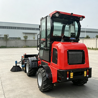 Mini-chargeuse sur pneus en promotion 0,6T 0,8T 1T, chargeuse frontale compacte avec accessoires optionnels pour l'agriculture et la construction