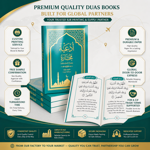 Impresión <span class=keywords><strong>de</strong></span> Libros <span class=keywords><strong>de</strong></span> Oraciones Islámicas Personalizados, Tapa Blanda Laminada <span class=keywords><strong>de</strong></span> Alto Brillo, Corán en Árabe e <span class=keywords><strong>Inglés</strong></span> con Estampado en Lámina Dorada - Product Image 6