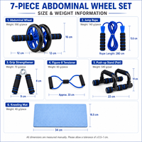 Ensemble d'entraînement abdominal tout-en-un 7 pièces, barres de pompes, équipement de fitness multifonctionnel pour la maison, salle de sport intérieure, entraînement musculaire