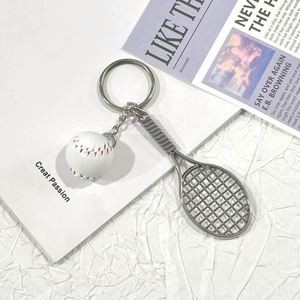 2cm Baseball Keychain <b>Key</b> <b>Ring</b> Bag Pendant Wholesale Casual Sports Street Trends Racket-<b>Key</b> Pattern European American Craft - Product Image 4