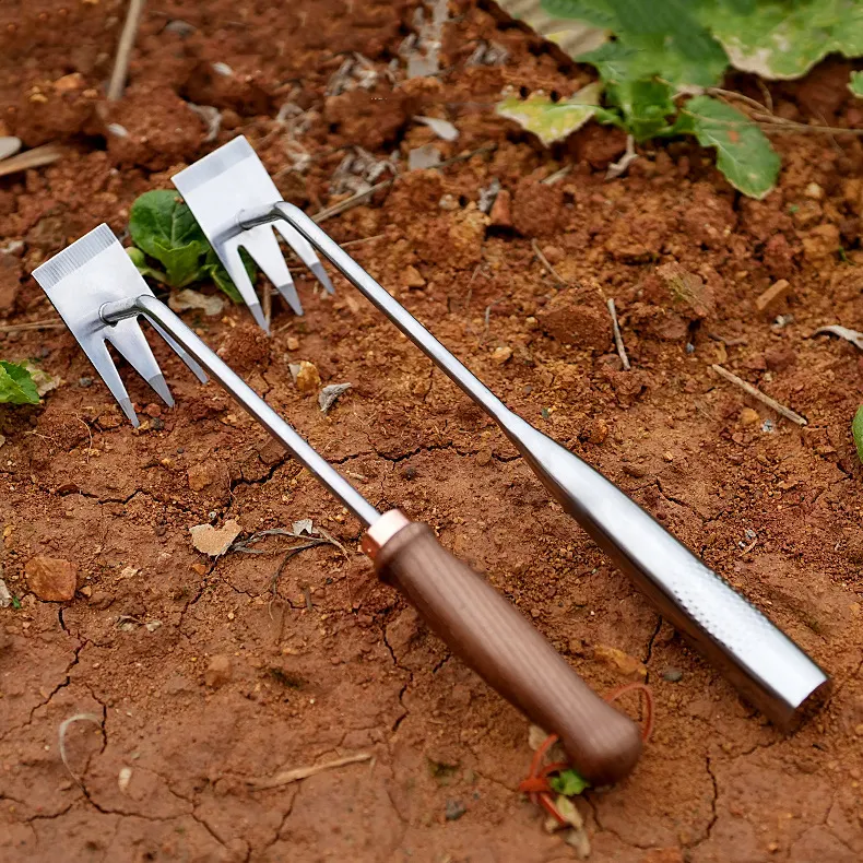Yüksek kaliteli Toon ahşap saplı 4 Prong Weeder bahçe köklenme sınıflandırma bahçe ayıklayacaktır aracı