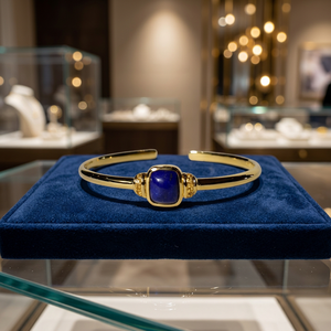 Classic <b>Gemstone</b> <b>Bracelet</b> 925 Sterling Silver 14K Gold Plated Women's Blue OEM Wholesale Thailand Bella Jewelry - Product Image 2