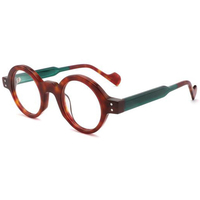 Monturas de Gafas Ópticas para Hombre, Montura de Acetato Vintage de Moda, Hechas a Mano, con Logotipo Personalizado, Montura Redonda