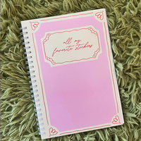 Agenda A5 personnalisé à faible MOQ, spirale, réutilisable, avec papier détachable, autocollants personnalisés, livres de stickers réutilisables à gratter, motifs de dessins animés