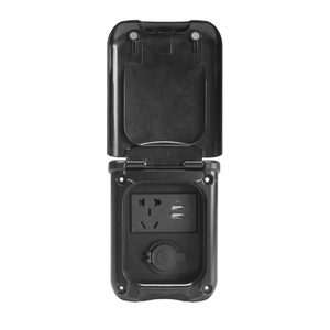 Tytxrv Caravan phụ kiện RV Ổ cắm điện bên ngoài ổ cắm điện cắm trại màu đen không thấm nước - Product Image 2