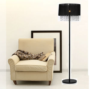 Lámpara de Pie Moderna Decorativa para Lectura, para Sala de Estar, Cromada, con Pantalla Negra, Modelo NS-122012 - Product Image 6