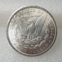Réplique non magnétique, poids 26g, plaqué argent brillant, pièce de monnaie américaine antique Morgan Dollar, pièce de monnaie Morgan Liberty en argent, fabriquée en laiton